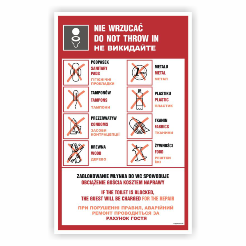 projekt regulaminu korzystania z WC -1 